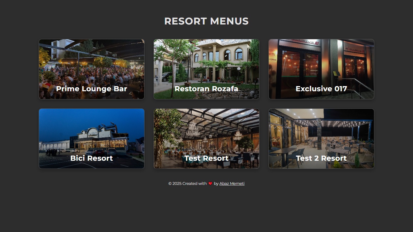Menu Resortesh
